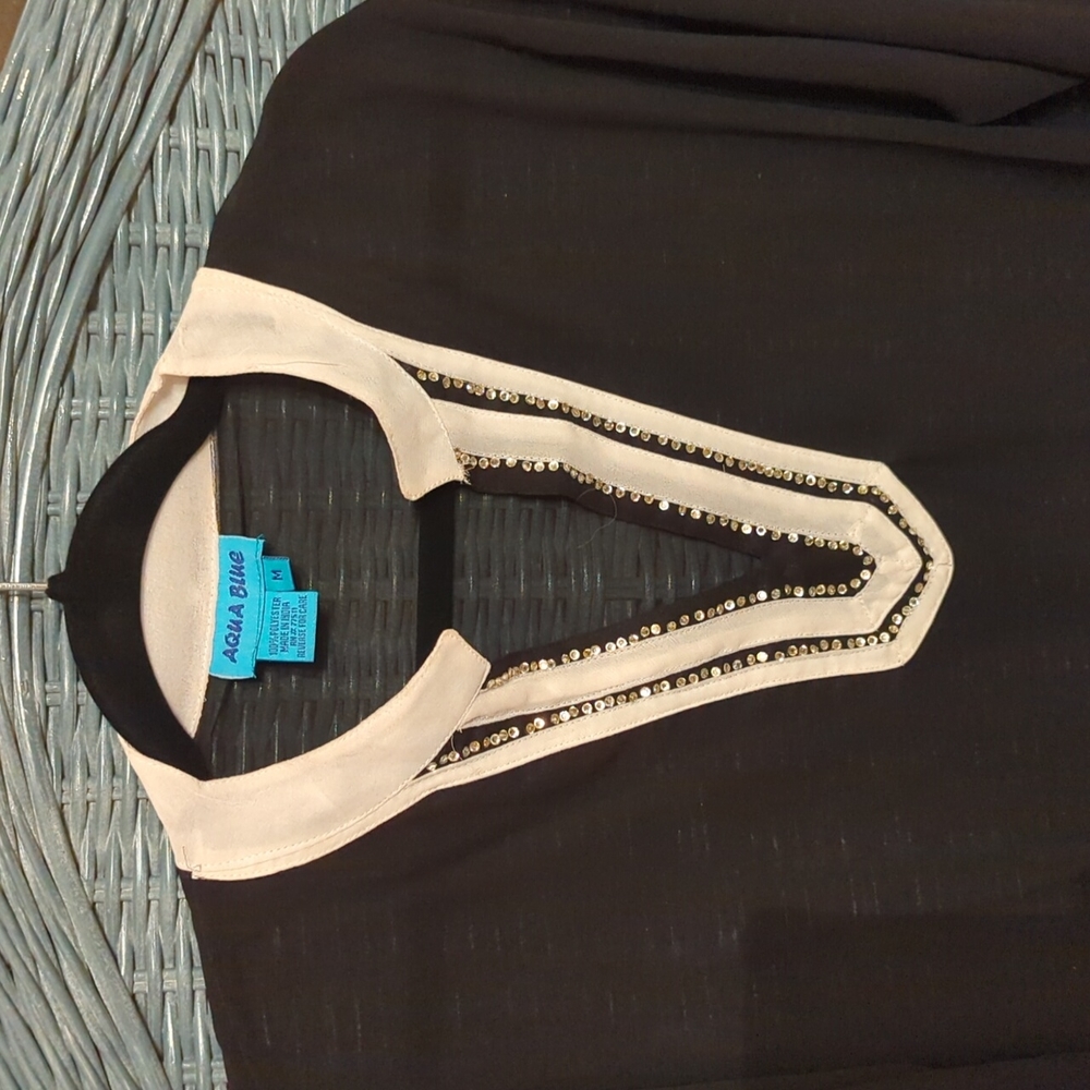 Aqua Blue bathing suit cover up. Women's size M - Picture 2 of 4